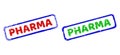 PHARMA Bicolor Rough Rectangle Seals with Rubber Surfaces