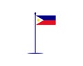 Vector Philippines flag, Philippines flag illustration, Philippines flag picture, Philippines flag image Royalty Free Stock Photo