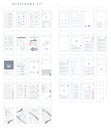 Vector Phone GUI Template. Wireframe UI Kit.