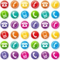 Vector phone icons Royalty Free Stock Photo