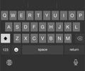 Vector phone mobile keyboard. Screen keypad for smartphone. Flat UI of qwerty icons of alphabet for chat, text, messages. Smart Royalty Free Stock Photo