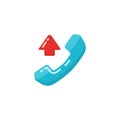 Vector Phone outgoing call Icon. contact and support icon vector design Royalty Free Stock Photo