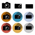 Vector photo camera icon set