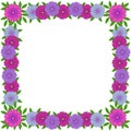 Vector photo frame from floral ornament for disign