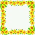 Vector photo frame from floral ornament for disign