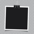 Vector photo frame.Set of realistic paper instant photograph.Template design.