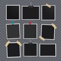 Vector photo frame.Set of realistic paper photograph.Template ph Royalty Free Stock Photo