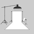 Vector photographer studio lighting equipment icon