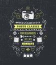 Vector photography classes, educational studio poster