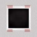 Vector Photography Frame, Blank Template, Isolated Card.