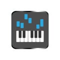 Vector photorealistic piano keyboard icon. Design template, EPS10 illustration