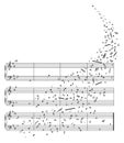 Vector piano sheet music