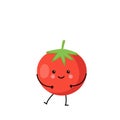 Vector picture of cute tomato isolated on white background Royalty Free Stock Photo