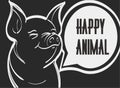 Vector picture of pig. Hand drawn vector illustration, eps 10 Royalty Free Stock Photo