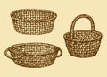Vector picture of wickerwork basket