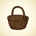 Vector picture of wickerwork basket