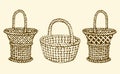 Vector picture of wickerwork basket