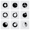 Vector pie chart icon set