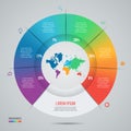 Vector pie chart template for graphs, charts, diagrams Royalty Free Stock Photo