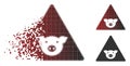 Dissolving Pixel Halftone Pig Error Icon Royalty Free Stock Photo