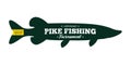 Vector pike fishing badge