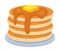 Vector pile of pancakes Royalty Free Stock Photo