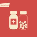 Vector pills bottles