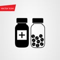 Vector pills bottles