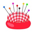 Vector pincushion with pins