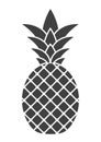 Vector pineapple icon on white background