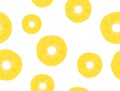 Vector pineapple seamless pattern slice illustration. Fruit pineapple tropical background