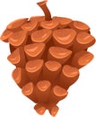 Vector pinecone illustration. Royalty Free Stock Photo