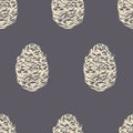 Vector pinecone seamless pattern