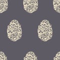 Vector pinecone seamless pattern Royalty Free Stock Photo