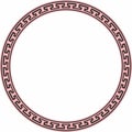 Vector pink and black round Chinese ornament. Circle border, east asian frame.