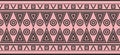 Vector pink and black seamless Indian patterns. National seamless ornaments, borders, frames. Royalty Free Stock Photo