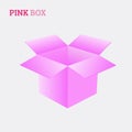 Vector Pink Box Royalty Free Stock Photo