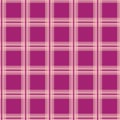 Vector pink colored plaid or check seamless pattern background Royalty Free Stock Photo