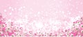 Vector pink floral bokeh background. Royalty Free Stock Photo