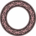 .Vector pink seamless round Egyptian ornament. Royalty Free Stock Photo