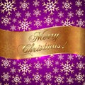 Vector Pink Violet Background with Snowflakes and