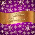 Vector Pink Violet Background with Snowflakes and Royalty Free Stock Photo