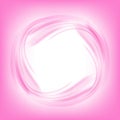 Vector pink and white background. The circle of soft pink waves. Royalty Free Stock Photo