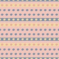 Vector pink yellow dots grey seamless pattern