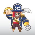 Vector Pirate Captain Illustration Royalty Free Stock Photo