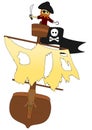 Vector Pirate in his Crows Nest over White