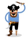 Vector pirate on a white background