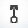Vector piston icon Royalty Free Stock Photo