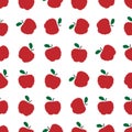 Vector pixel apples seamless pattern