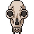 Vector pixel art animal skull